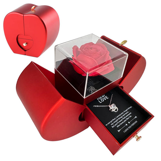 Red Apple Jewelry Box – Eternal Rose